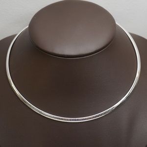 Sterling Silver (.925) 16 Inch Omega Necklace